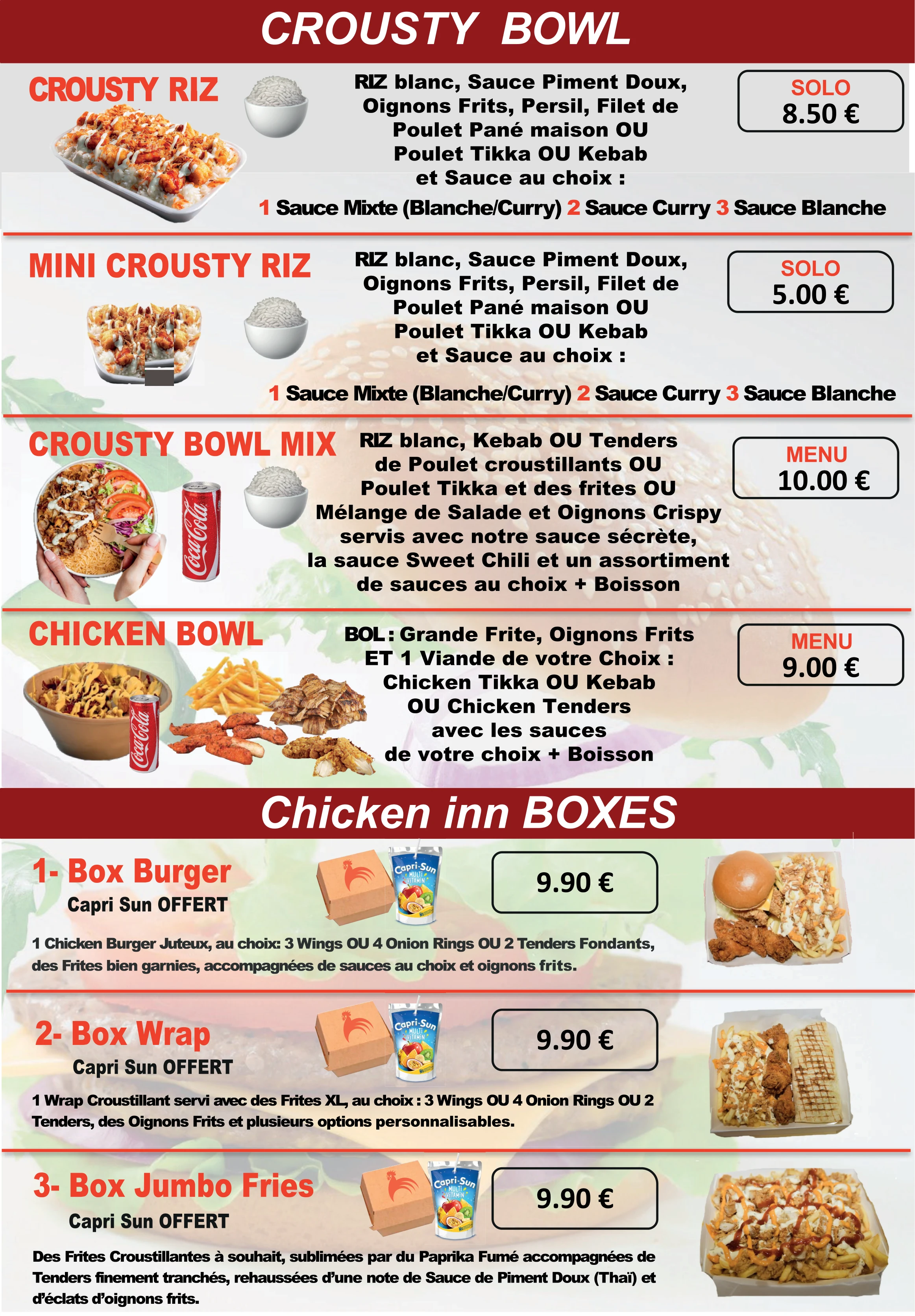 Menu page 2